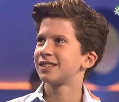 Paulo Domínguez de niño en el plató